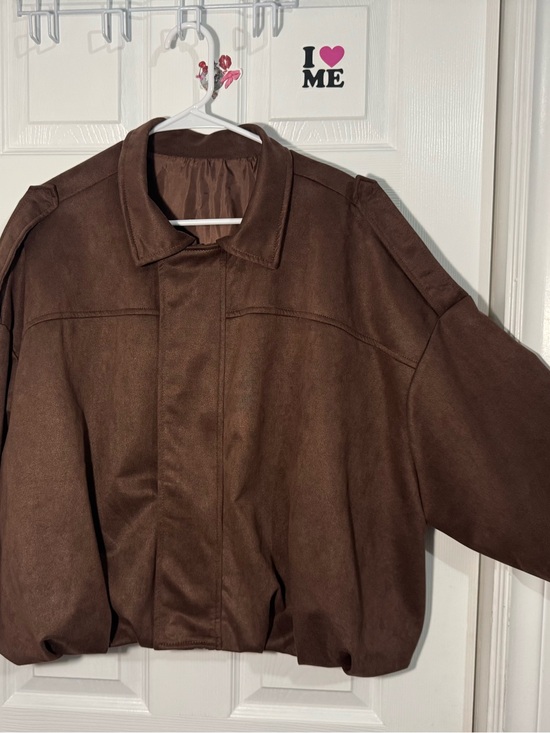 LEACOOLKEY Jackets & Blazers - Women’s Brown Bomber Jacket - Classic Casual Coat